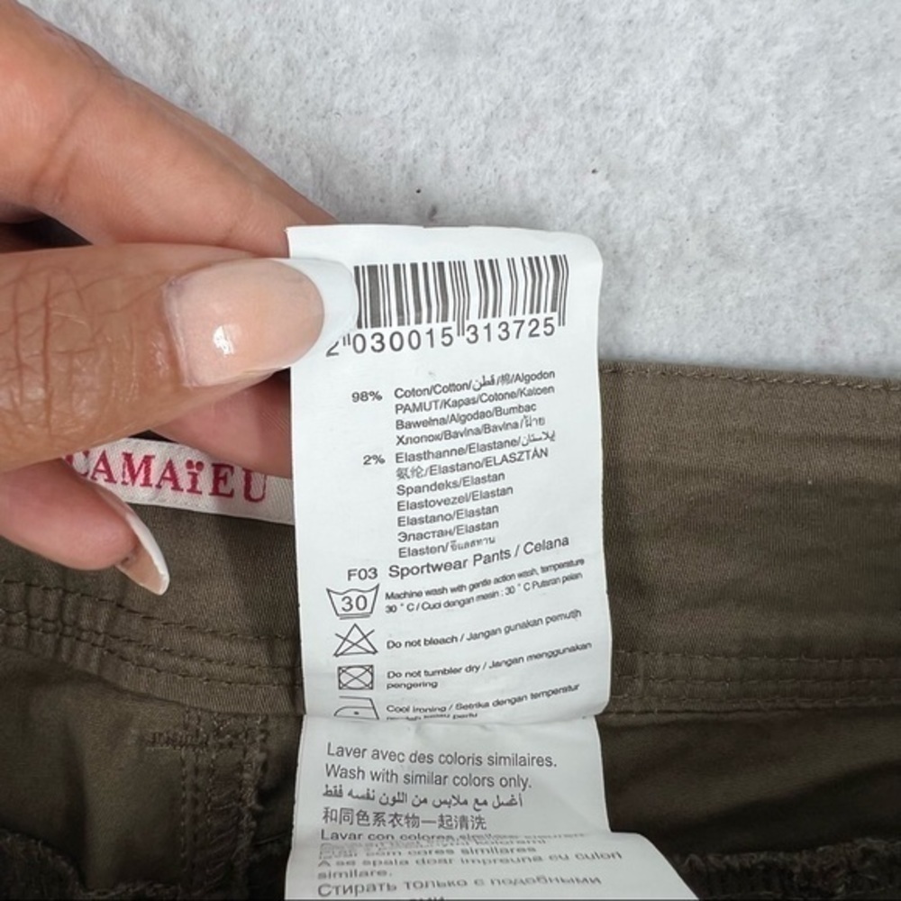 Camaieu Roll Tab Crop Cargo Pant - Picture 9 of 9